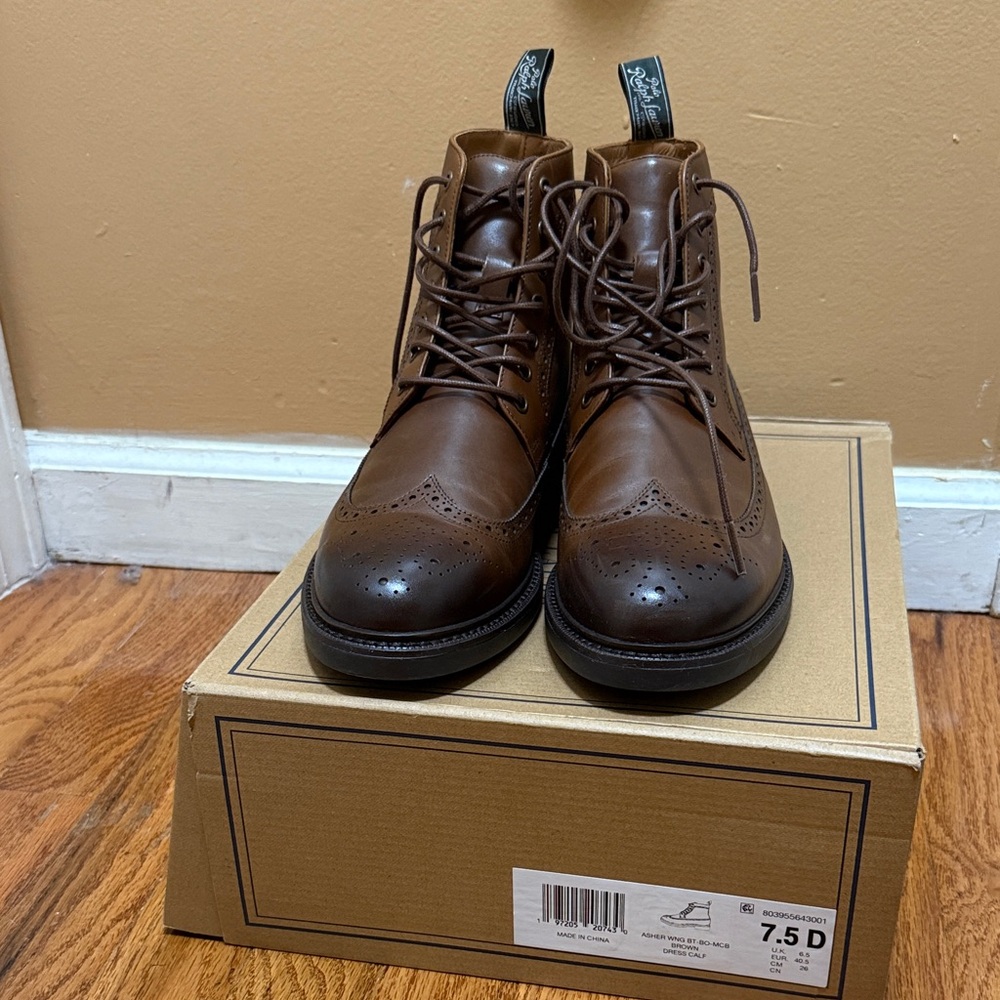 Polo Ralph Lauren Brown Men's Leather Boots
